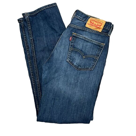 Levi's 514 Jeans 32x34 Straight‎ Leg Medium Wash Denim Modern Athletic Fit Mens - Picture 1 of 7